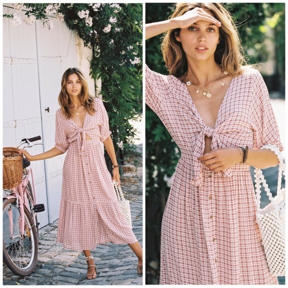 faithfull maple midi dress